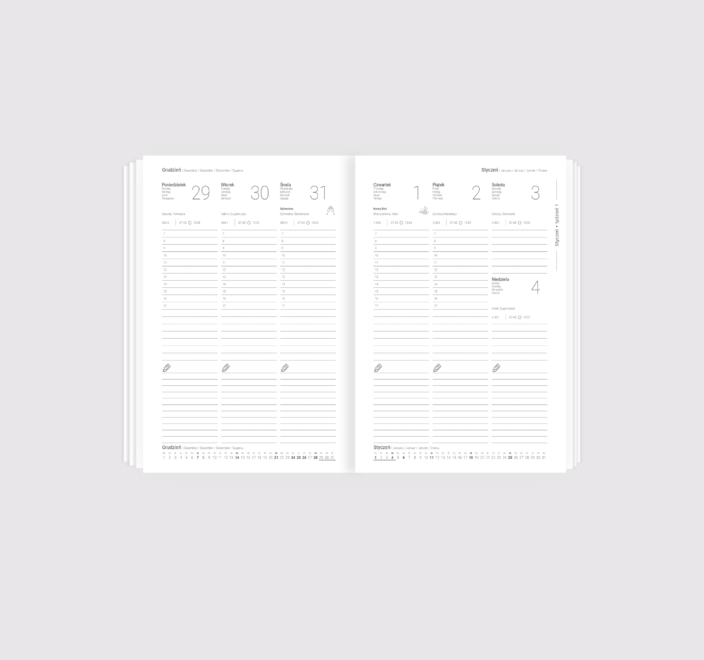 blok kalendarze tygodniowe A4 2026 dobre kalendarze dk smart design 1