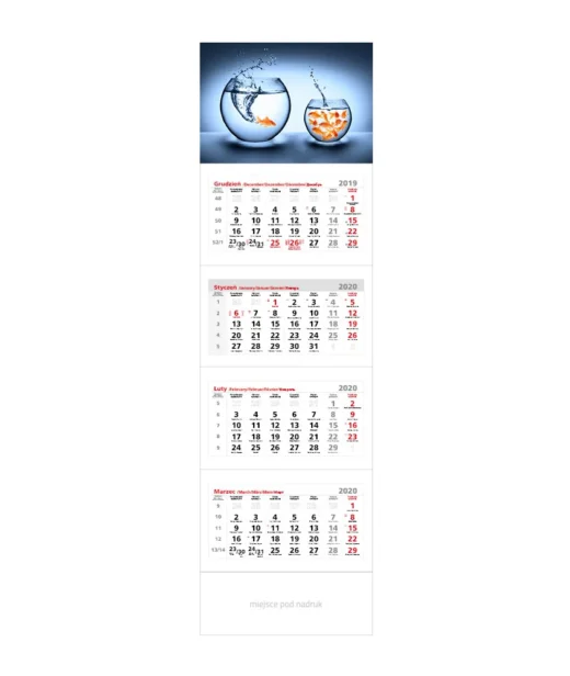 firmowe kalendarze czterodzielne