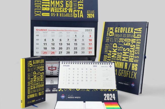zestaw kalendarzy firmowych