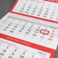 trójdzielony kalendarz dla firm