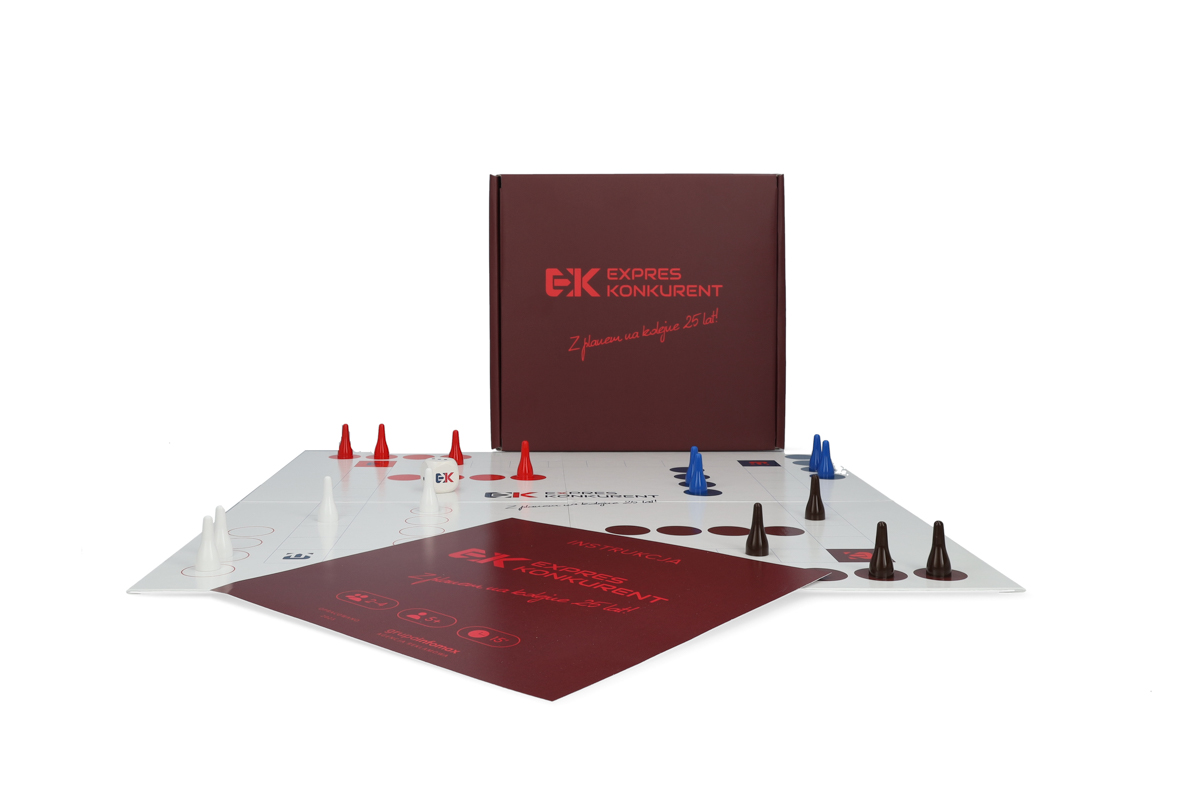 ekspress konkurent gra planszowa personalizowana plansza kostki pionki 6