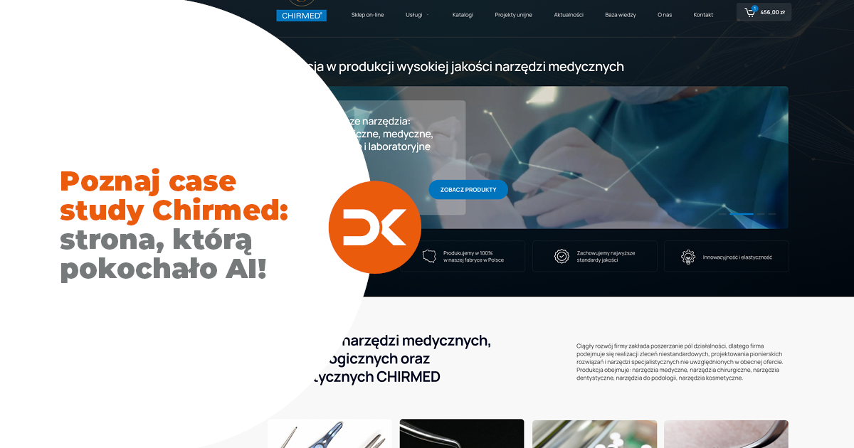 Case study Chirmed: Od kliknięcia do konwersji. O www, która skutecznie sprzedaje i którą pokochało AI!